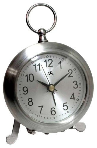 Kitchen: Infinity Instruments Classic Pocket Alarm Clock Brushed Silver