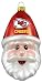 Kansas City Chiefs Blown Glass Santa Cap Christmas Tree Ornament