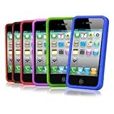 Power Pack Five Soft Rubber Silicon Skin Cover Case Combo for Apple iPhone  ....