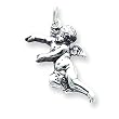 Sterling Silver Antiqued Angel Charm with 20 inch Sterling Silver Chain