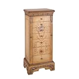 Powell Masterpiece Handpainted Wood Jewelry Armoire, Antiqued Parchment ~ Powell Furniture