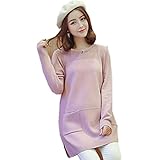 (リアンジュ・アイ)Liange・ai レディース マタニティ ウェア トップス ニット 産前 産後 長袖 あったか 保温 秋 冬 3色 ピンク フリーサイズ オリジナルミニポーチ付き (ピンク)