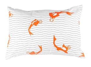 Argington Fish and Pebbles Boudior Reversible Pillow Organic Bedding