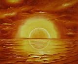 Art Reproduction Oil Painting - Seascapes: Surfer's Sunset - Classic 20 X 24 - Hand Painted Canvas Art