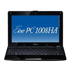 ASUS Eee PC Seashell 1008HA-PU17-BK 10.1-Inch Black Netbook - 6 Hours of Battery Life (Windows 7 Home Premium)