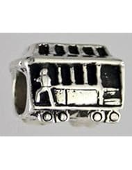 Sterling Silver Reller Cable Car Bead Charm 13225