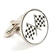 Checkered flag Themed Executive Cufflinks w/Jewelry Box