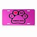 Finnish Spitz Dog Dogs Pink Novelty Animal Metal License Plate Wall Sign Tag
