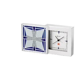 Bulova Frank Lloyd Wright Frank Thomas House (Resourced) Contempo Table Clock - B7759 by Bulova