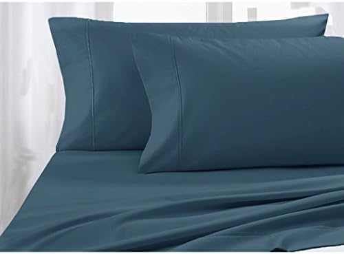 King Size - 4pc Sheet Set - Indigo - Poly-Cotton Blend, 300TC, High Quality-Hospitality Grade, Comfortable and Durability - by Pacific Linens (Indigo)