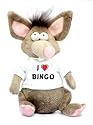 Rat plush toy with I Love Bingo T-Shirt