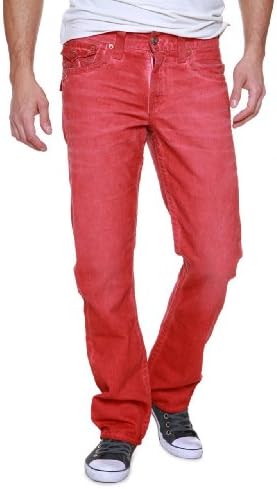 True Religion Straight Leg Jeans RICKY STRAIGHT ME, Color: Red, Size: 28