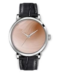 SPRAWL Aanalog Fashion Series Silver Ladies Watches of Genuine Black Leather Strap,Unique Wrist Watch for Women Girls Designed with Wheels of a light brown trunk