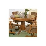 Frisco Pedestal Dining and Game Table in Oak