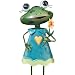 Girl Frog Metal Yard Art Sculpture Garden Decor