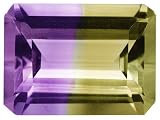 MIN 10.25CT 16X12MM EMERALD CUT UNHEATED BOLIVIAN AMETRINE