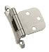  : Amerock BP7929-G10 Variable Overlay Modern Face Mount Self-Closing Hinge, Satin Nickel, 2-Pack