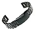 Ritche 24mm Stainless Steel Bracelet Watch Band Strap Straight End Solid Links Color Black