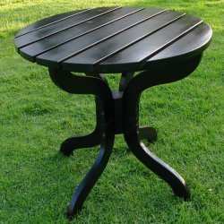 23" Classic Round Side Table (Black) (22"H x 23"W x 23"D)