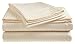 Deluxe Hotel 4-Piece Bed Sheet Set - Dobby Stripe - 100% Cotton Sateen - 300 Thread Count - King - Beige