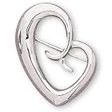 14K White Gold Mothers Love Brooch