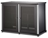 IMAGE OF Salamander Synergy 323 Four-Shelved A/V Cabinet (Black/Silver)