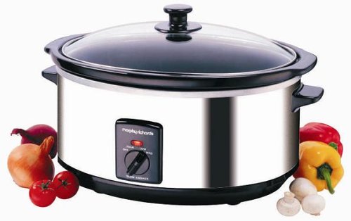 Morphy Richards 48715 Slow Cooker, 6.5L, 350W (Stainless Steel )