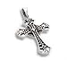 Sterling Silver Open Celtic Cross Charm or Pendant - Medium Size