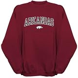 Cadre Athletic Arkansas Razorbacks Embroidered Crew Sweatshirt