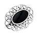 Sterling Silver Celtic Knot and Black Onyx Pin Brooch