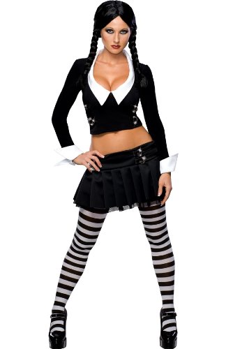 Women’s Secret Wishes Wednesday Addams, Black,