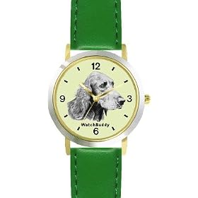 Irish Setter (SC) Dog - WATCHBUDDY� DESIGNER DELUXE TWO-TONE THEME WATCH - Arabic Numbers-EMERALD... by WatchBuddy