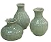 Celadon bud vases - set of 3, porcelain