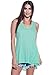A+D® Womens Basic Cotton/Modal Slub Burnout Trapeze Tank Top
