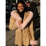 NEW CHAMPAGNE PERSIAN LAMB FUR JACKET sz4 #10111