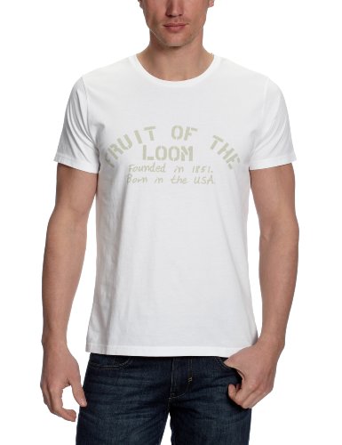 Fruit of the Loom Herren T-Shirt Regular Fit 11036PP139, Gr. 48/50 (L), Wei&szlig; (32 white) Preisvergleich