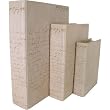 Vintage Letters Nested Book Boxes, Antique Look, Set of 3