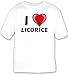 I Love licorice T-shirt Large White