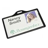 (Price/PK)ID Card Holder,Horizontal,3-3/8x2-1/825/PK,Black