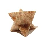 Sunstone Merkaba 02 Red Orange Sheen Sacred Star Meditation Carving Stone Crystal 2