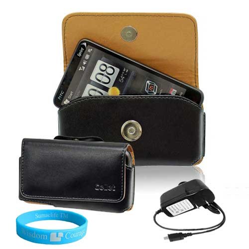 Executive Black Protective Durable Belt Clip Carrying Case for HTC EVO 4G HTC HD 2 + Rapid Wall Charger + Wisdom * Courage Wristband Executive Black Protective Durable Belt Clip Carrying Case for HTC EVO 4G HTC HD 2 + Rapid Wall Charger + Wisdom * Courage Wristband
