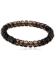 Smoky-Quartz Faceted Rondelle Stretch Bracelet, 7.5"
