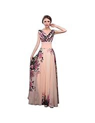 Sexy V-neck Strapless Chiffon General Print Lace-Up Evening Dress/Prom Dress/Party Dress 