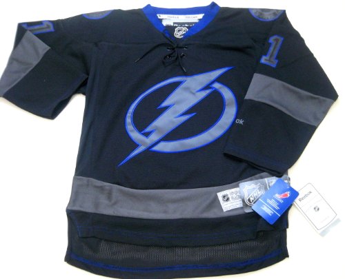 NHL Reebok Tampa Bay Lightning Steven Stamkos Youth S/M Stitched Premier Black Ice Jersey