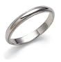 14k White Gold 3mm Milgrain Half Round Band