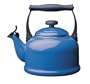 Le Creuset Enamel 2.2 QT Whistling Kettles Teakettle - Blue 2.1 L