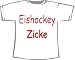 Eishockey Zicke; Frauen T-Shirt weiß