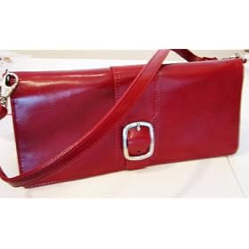 Ladies Versatile Organizer PURSE Handbag Shoulder Bag Wristlet Clutch WALLET RED , vegan leather like