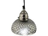 Vintage Reproduction Hobnail Mercury Glass Pendant Light