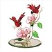 Spun Glass Cardinals and Roses